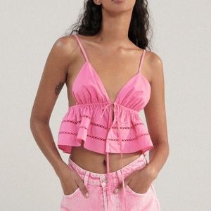 Zara Poplin Cropped Tank Size S